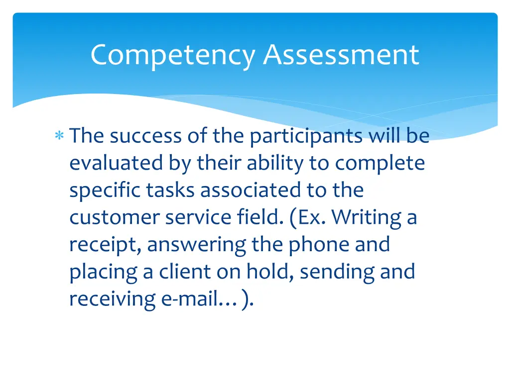 competency assessment