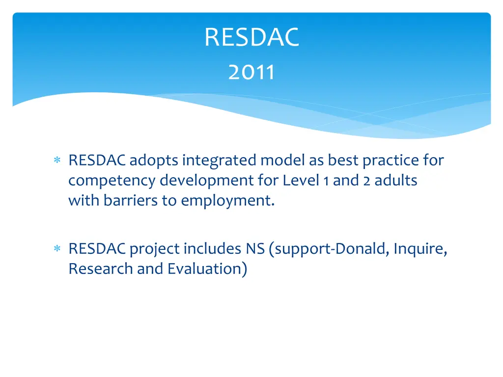 resdac 2011