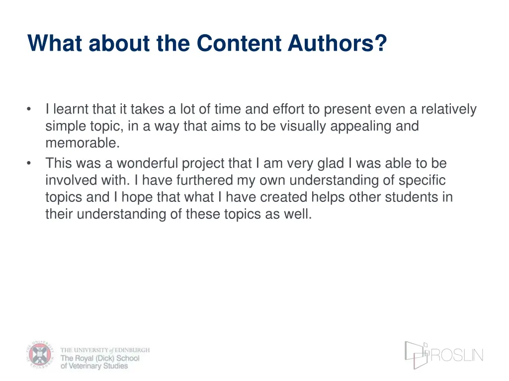 what about the content authors