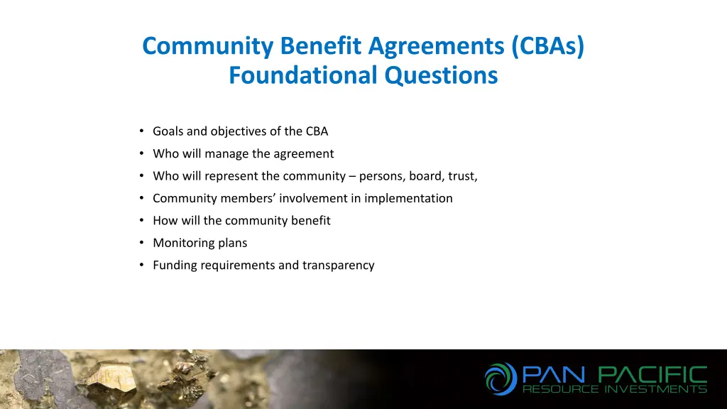 community benefit agreements cbas foundational