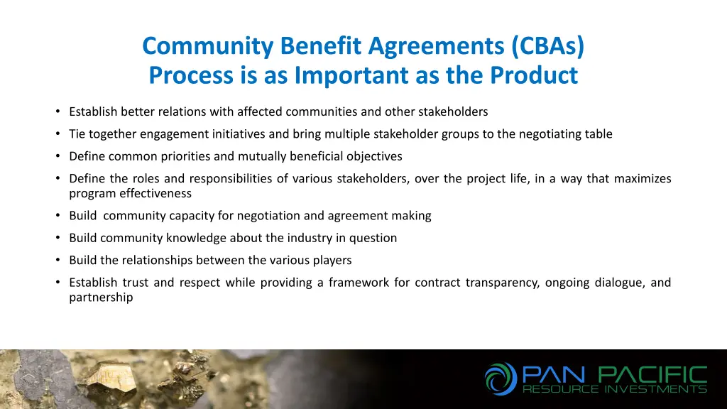 community benefit agreements cbas process