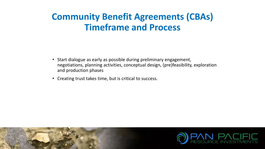 community benefit agreements cbas timeframe