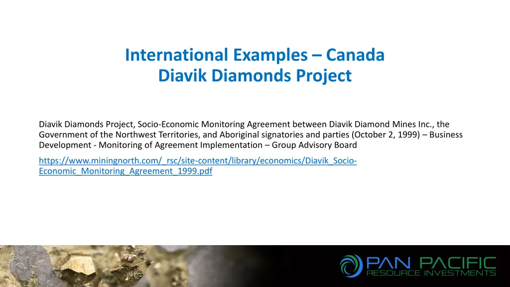 international examples canada diavik diamonds