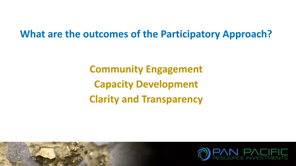 what are the outcomes of the participatory