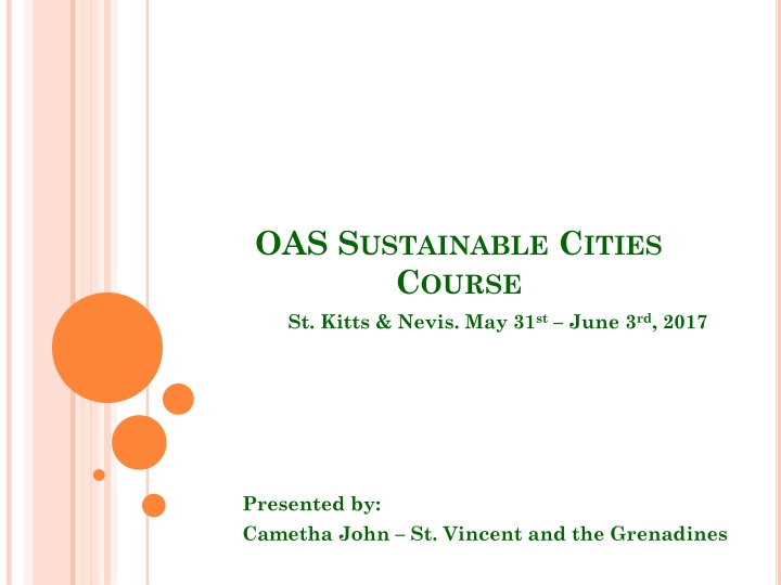 oas s ustainable c ities c ourse st kitts nevis