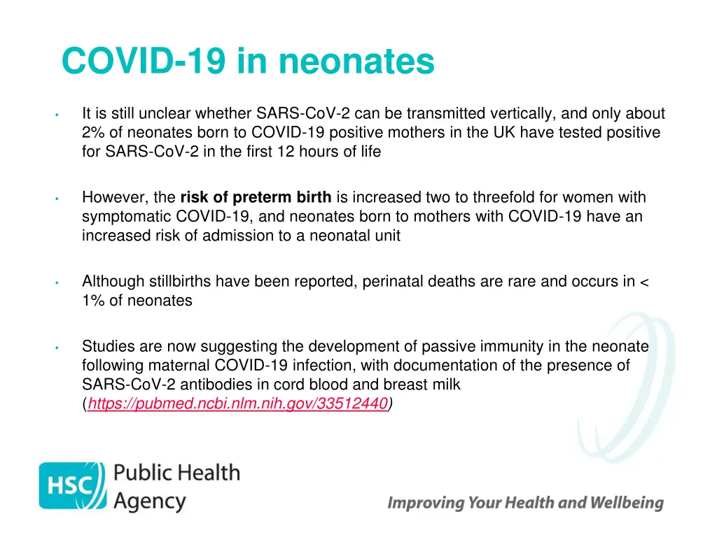 covid 19 in neonates