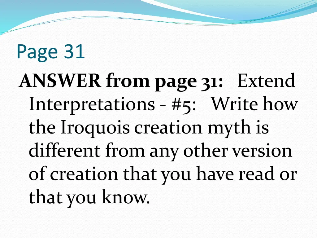 page 31 answer from page 31 extend