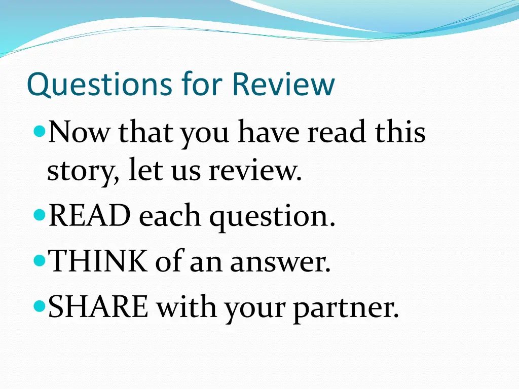 questions for review now that you have read this