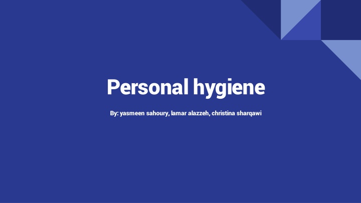 personal hygiene