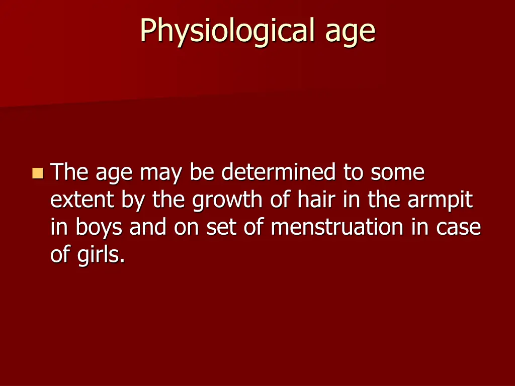 physiological age