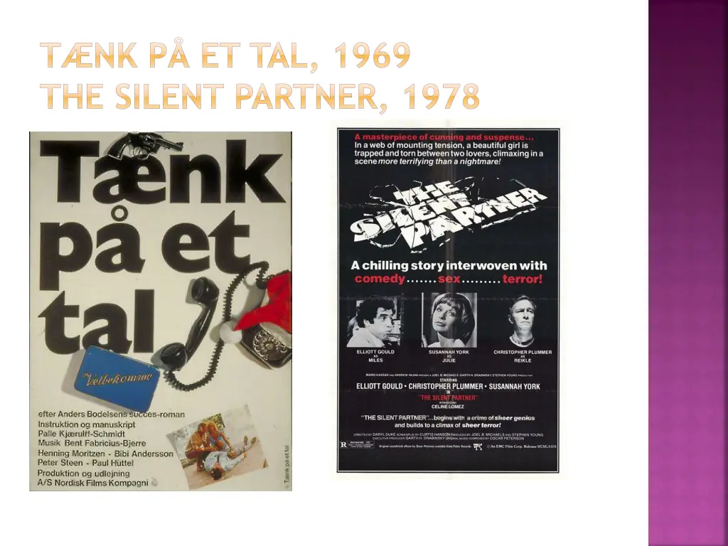 t nk p et tal 1969 the silent partner 1978