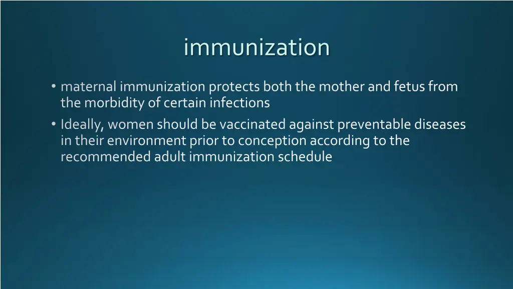 immunization