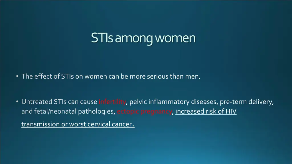 stis among women