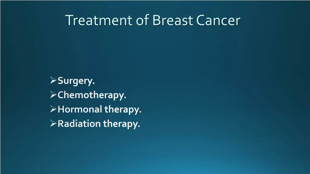 treatment of breast cancer