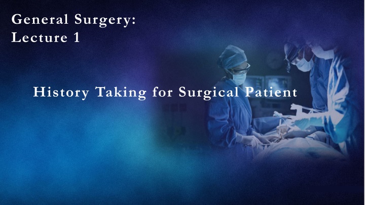 general surgery lecture 1