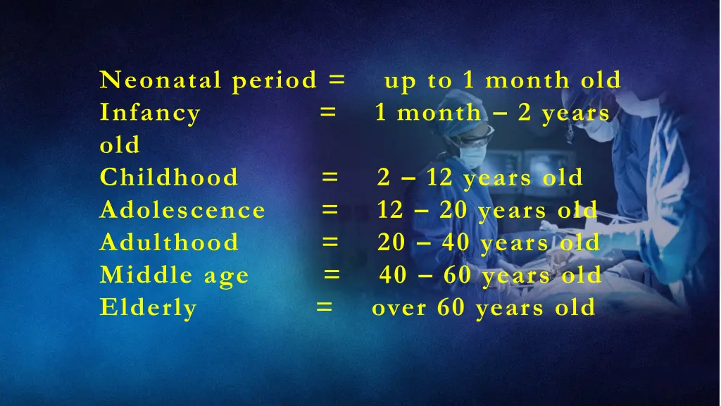 neonatal period up to 1 month old infancy 1 month