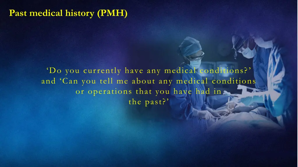 past medical history pmh