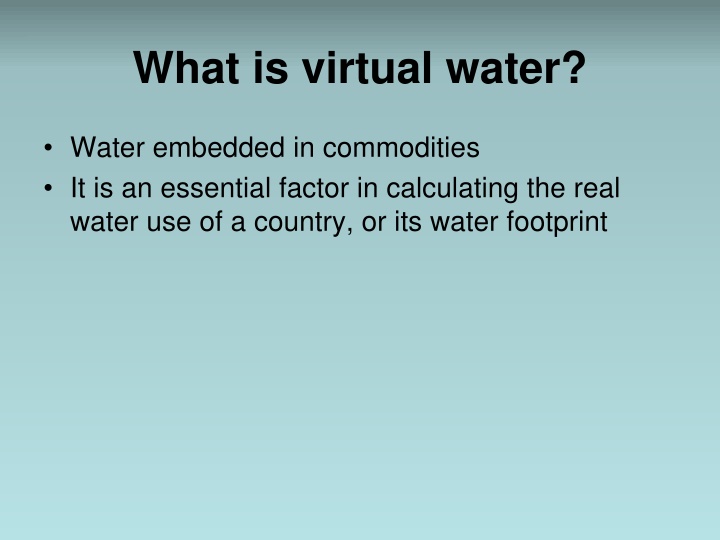 what is virtual water