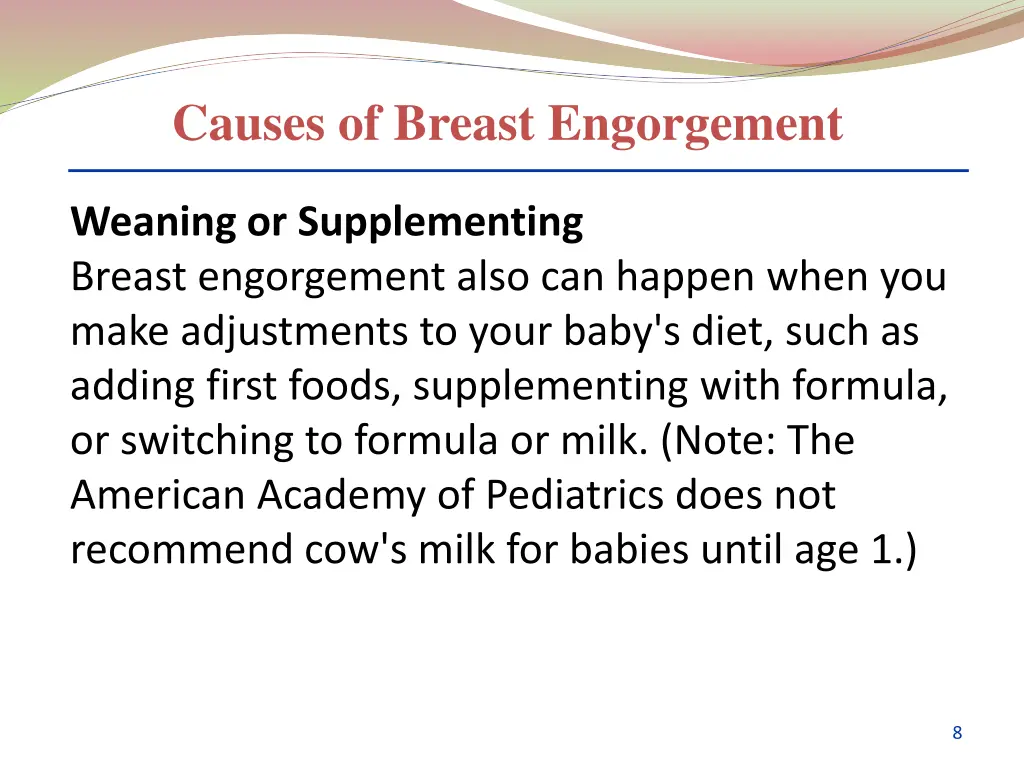 causes of breast engorgement 2