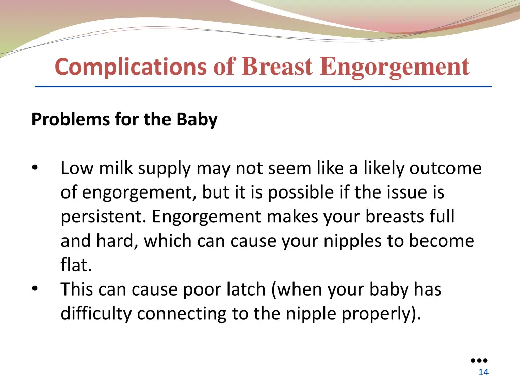 complications of breast engorgement 1