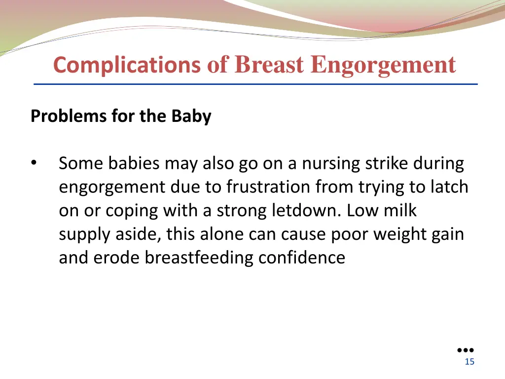 complications of breast engorgement 2