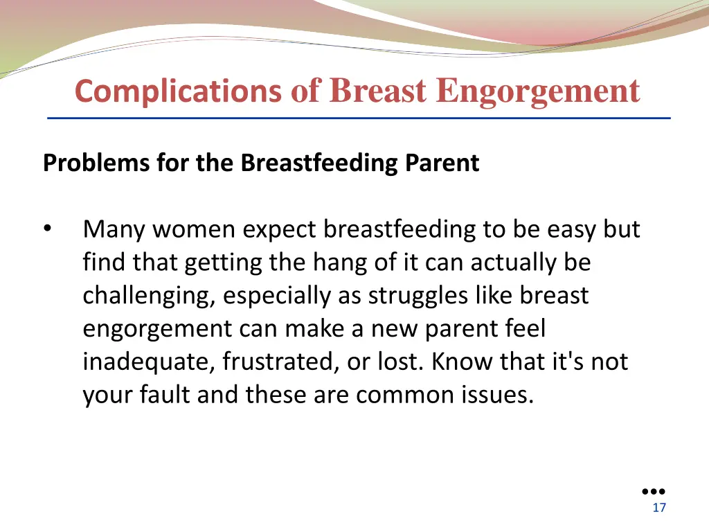 complications of breast engorgement 4