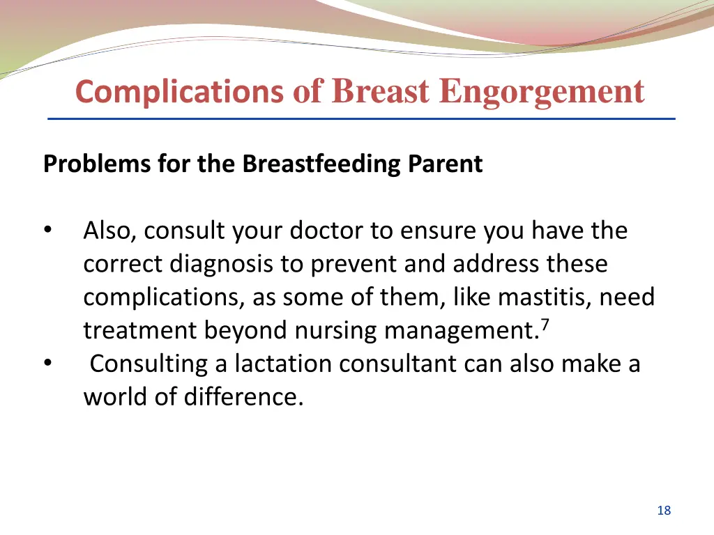 complications of breast engorgement 5