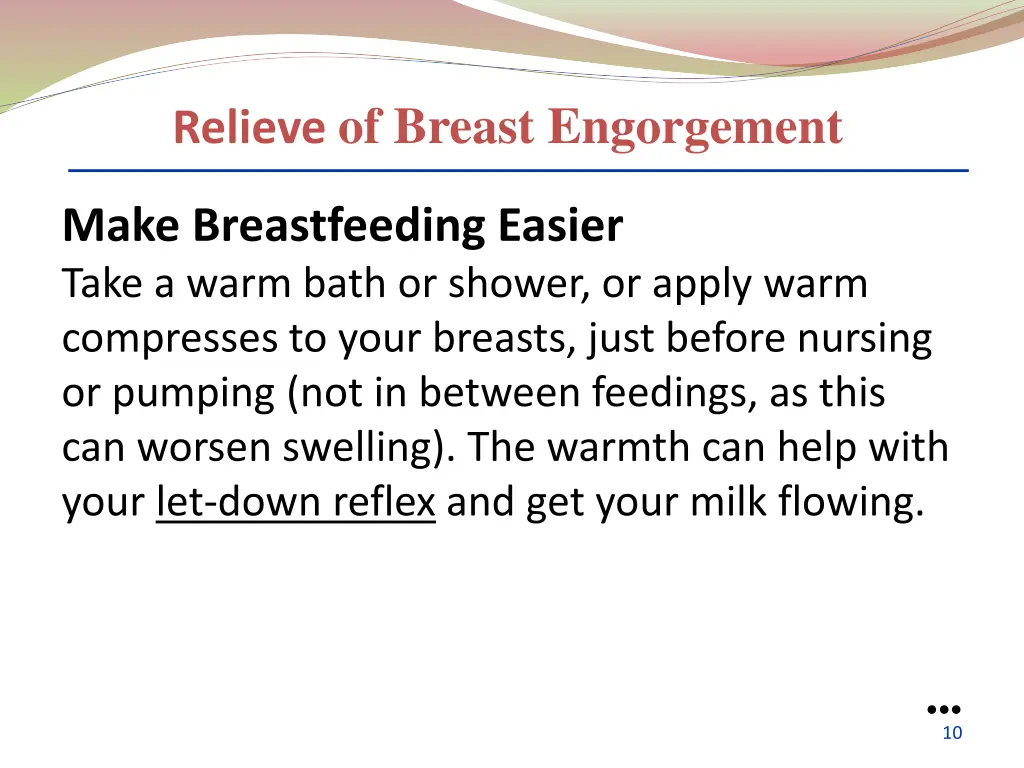 relieve of breast engorgement 1