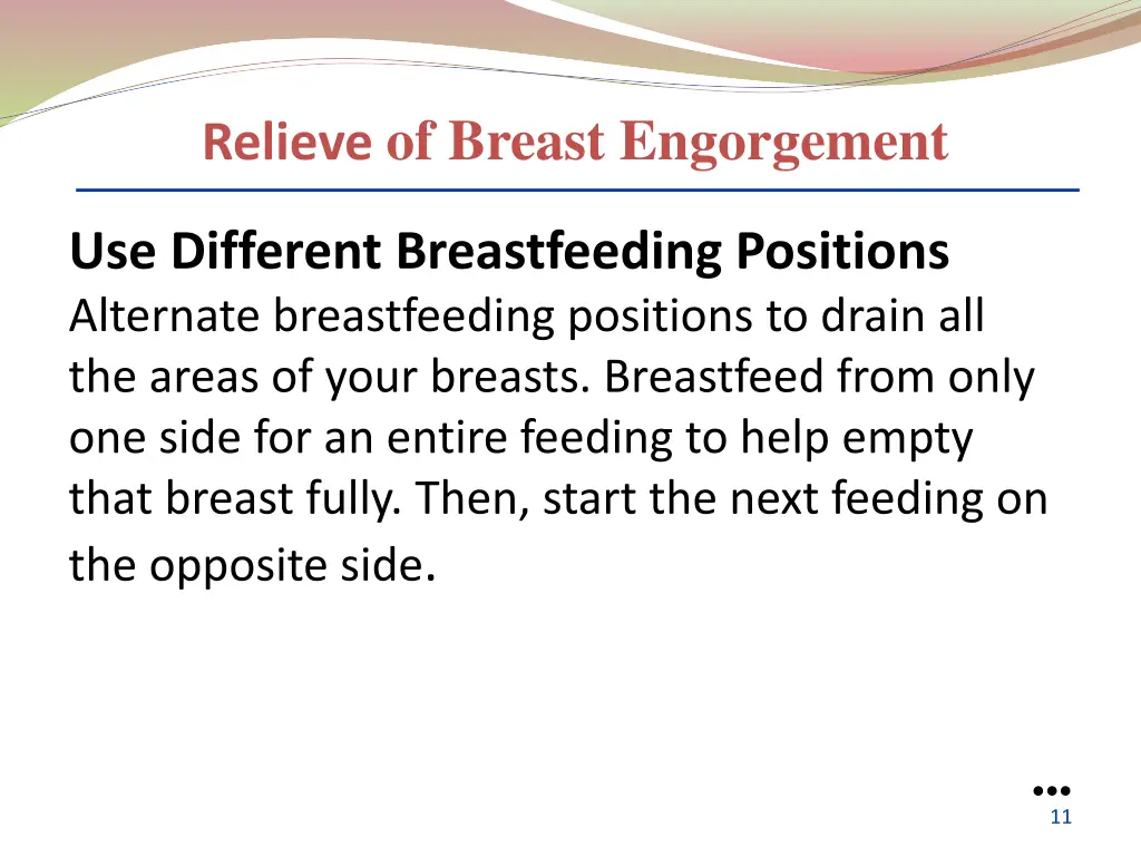 relieve of breast engorgement 2