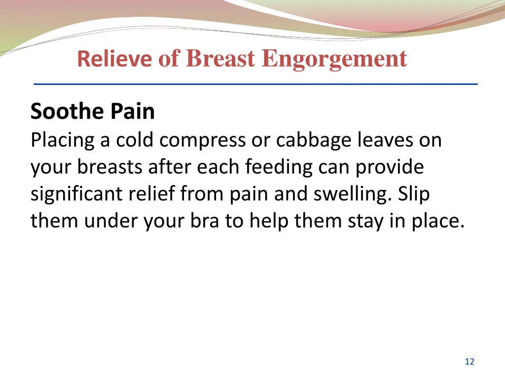 relieve of breast engorgement 3