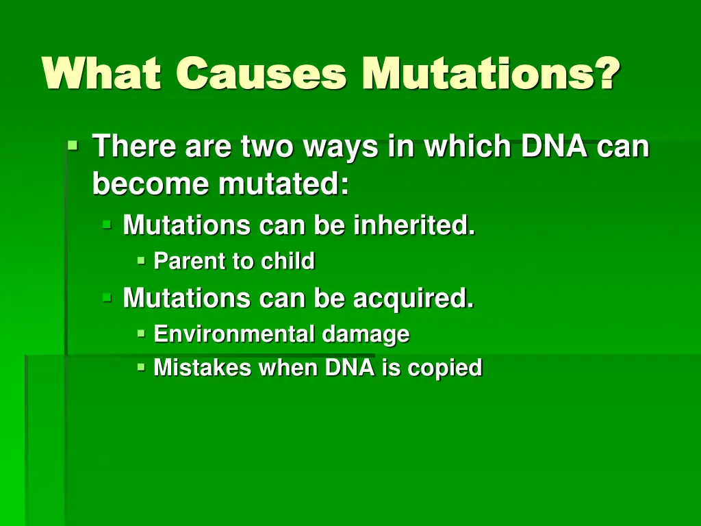 what causes mutations what causes mutations