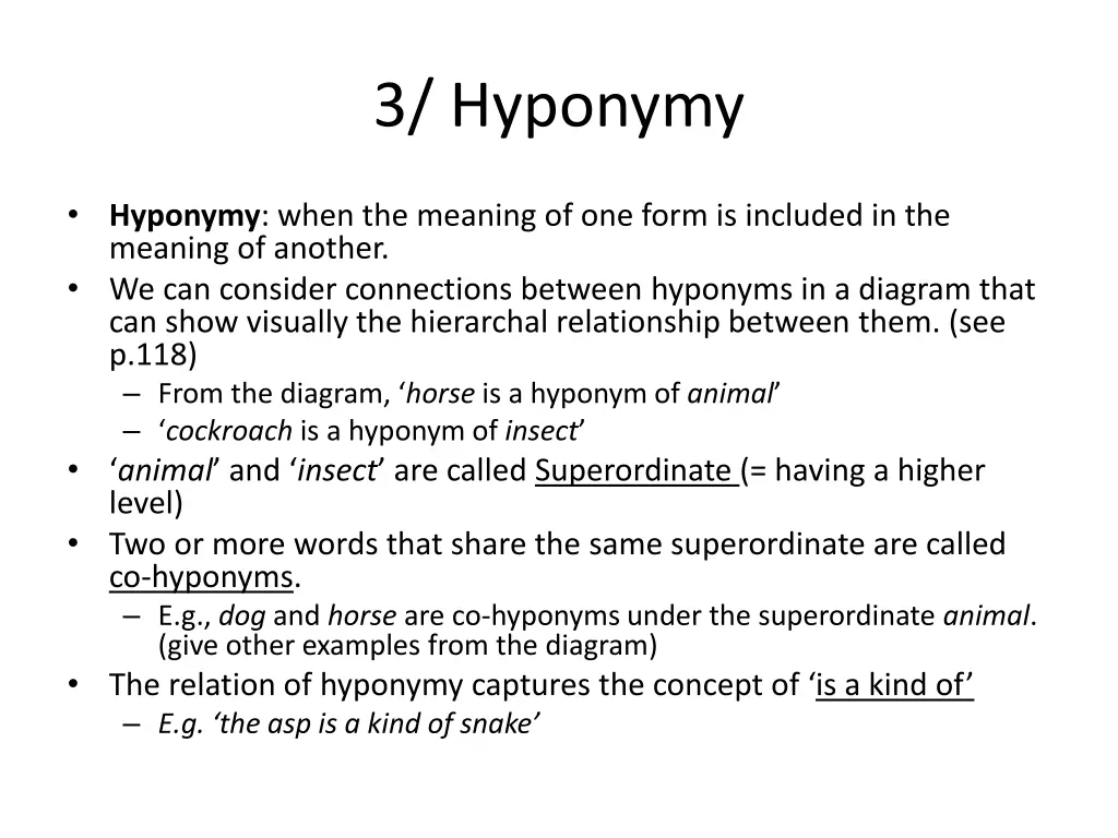 3 hyponymy