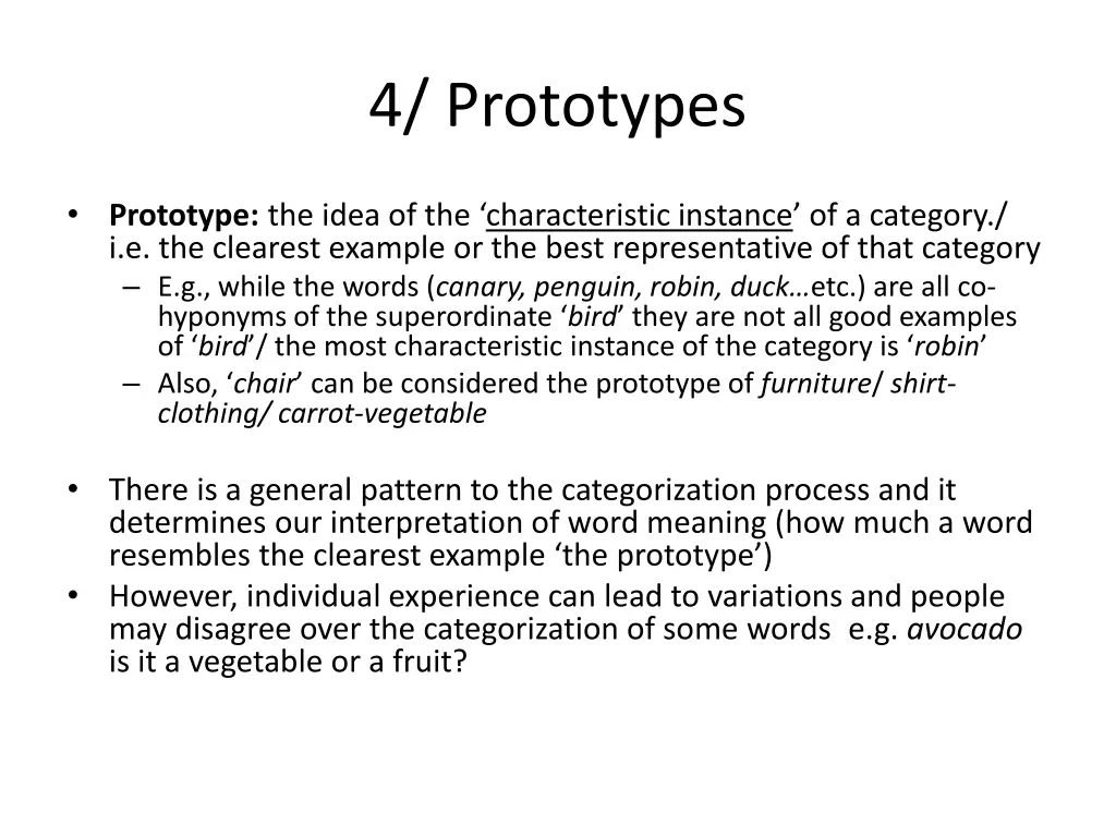 4 prototypes