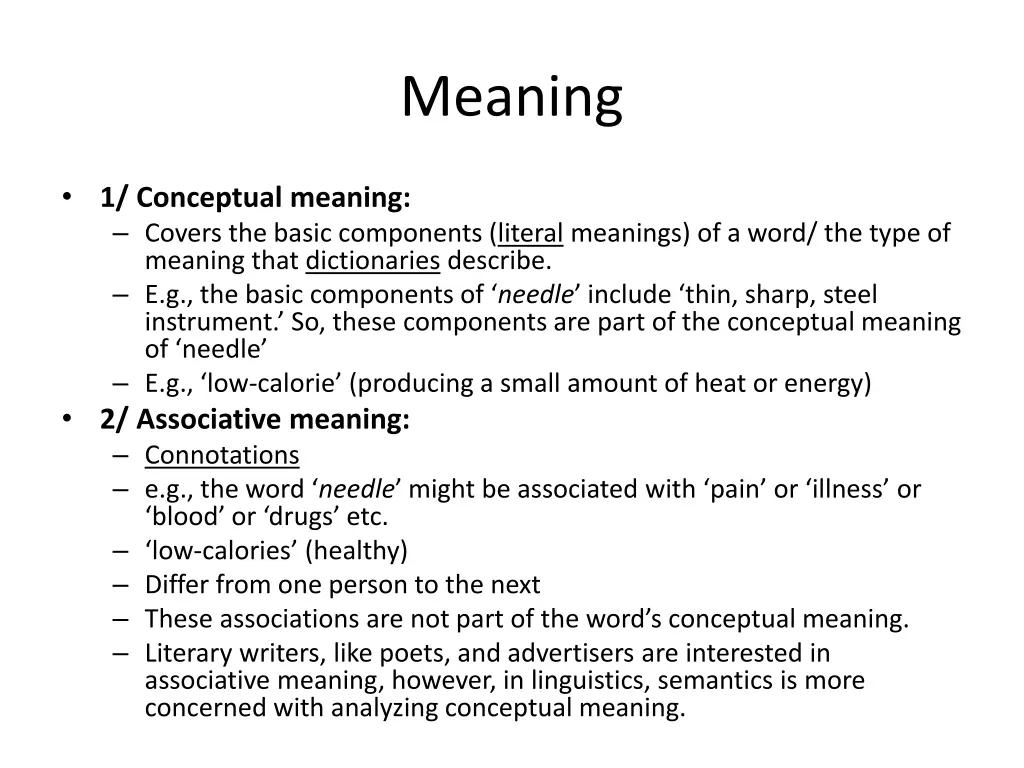 meaning