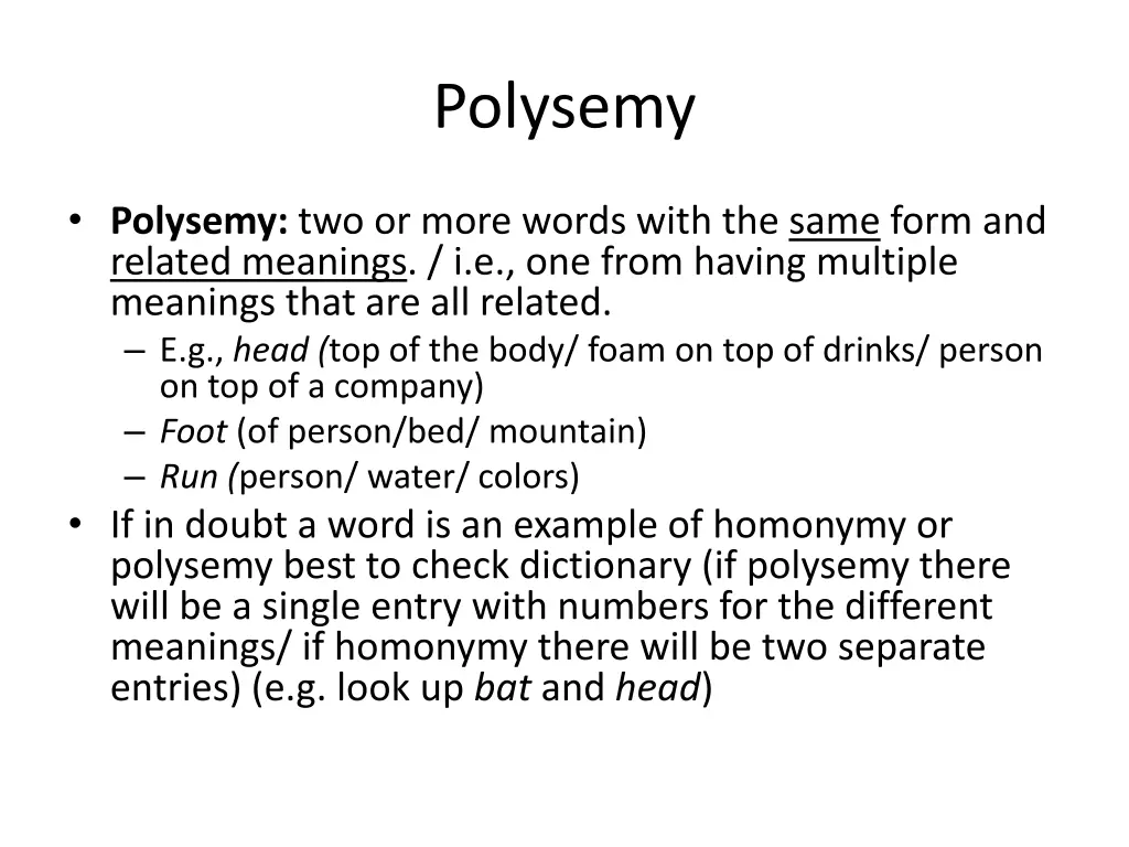 polysemy