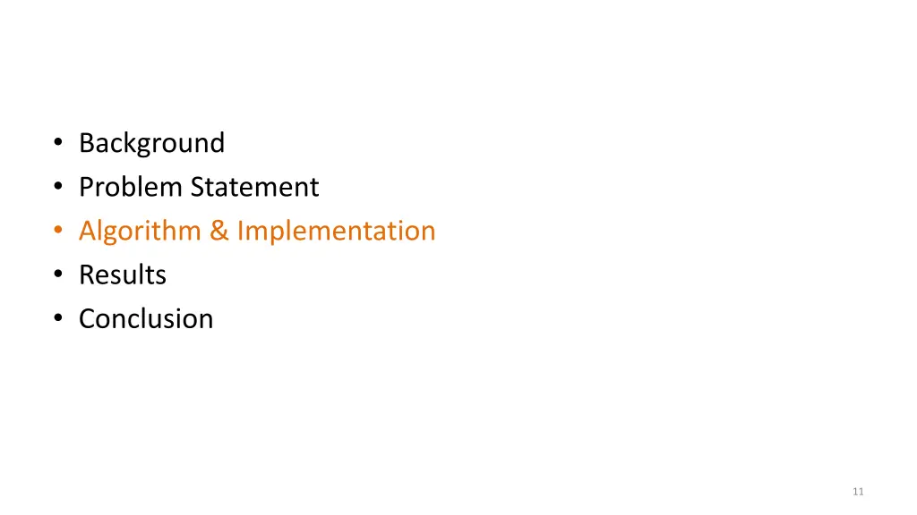 background problem statement algorithm