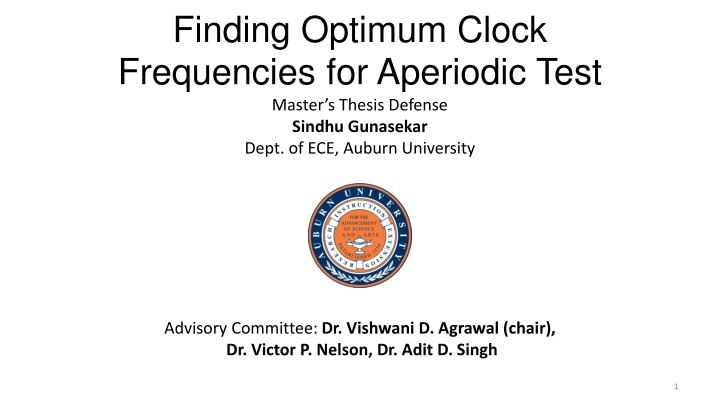 finding optimum clock frequencies for aperiodic