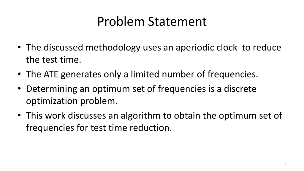 problem statement