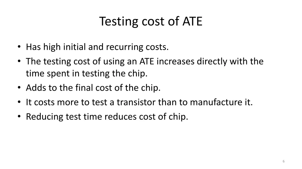 testing cost of ate