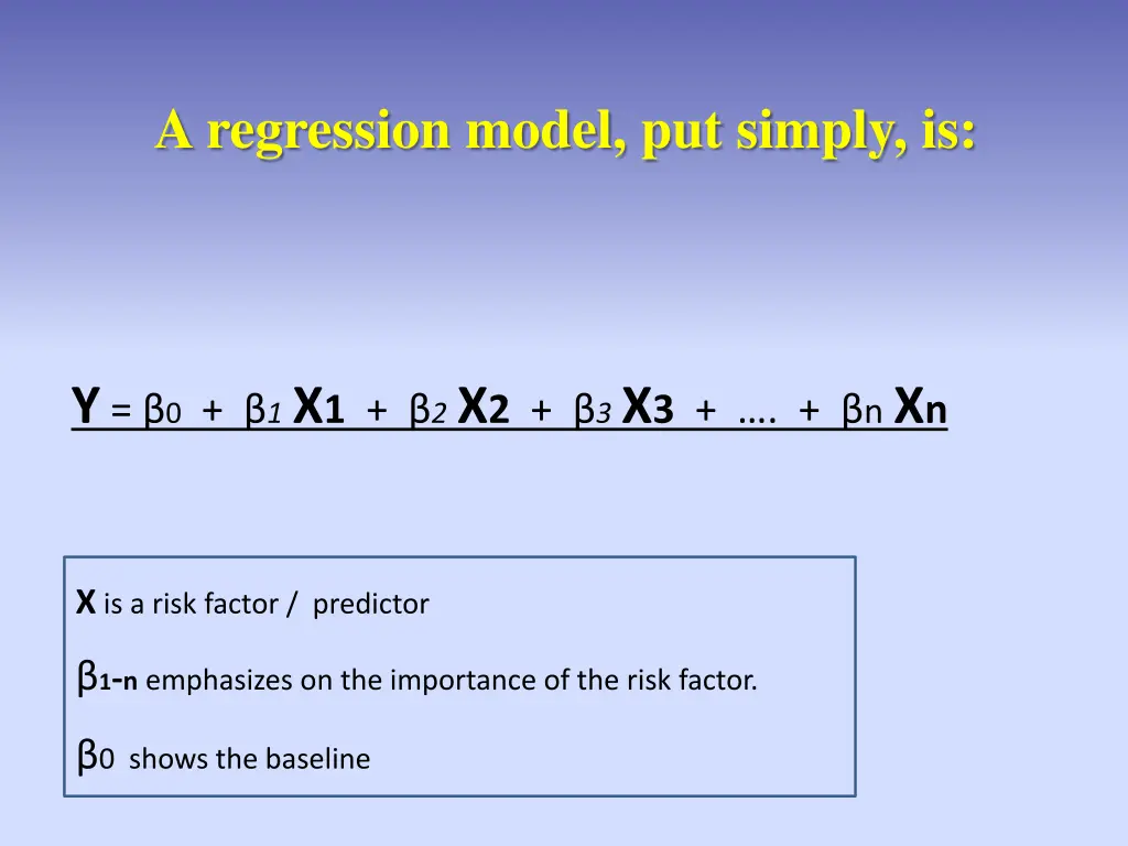 a regression model put simply is