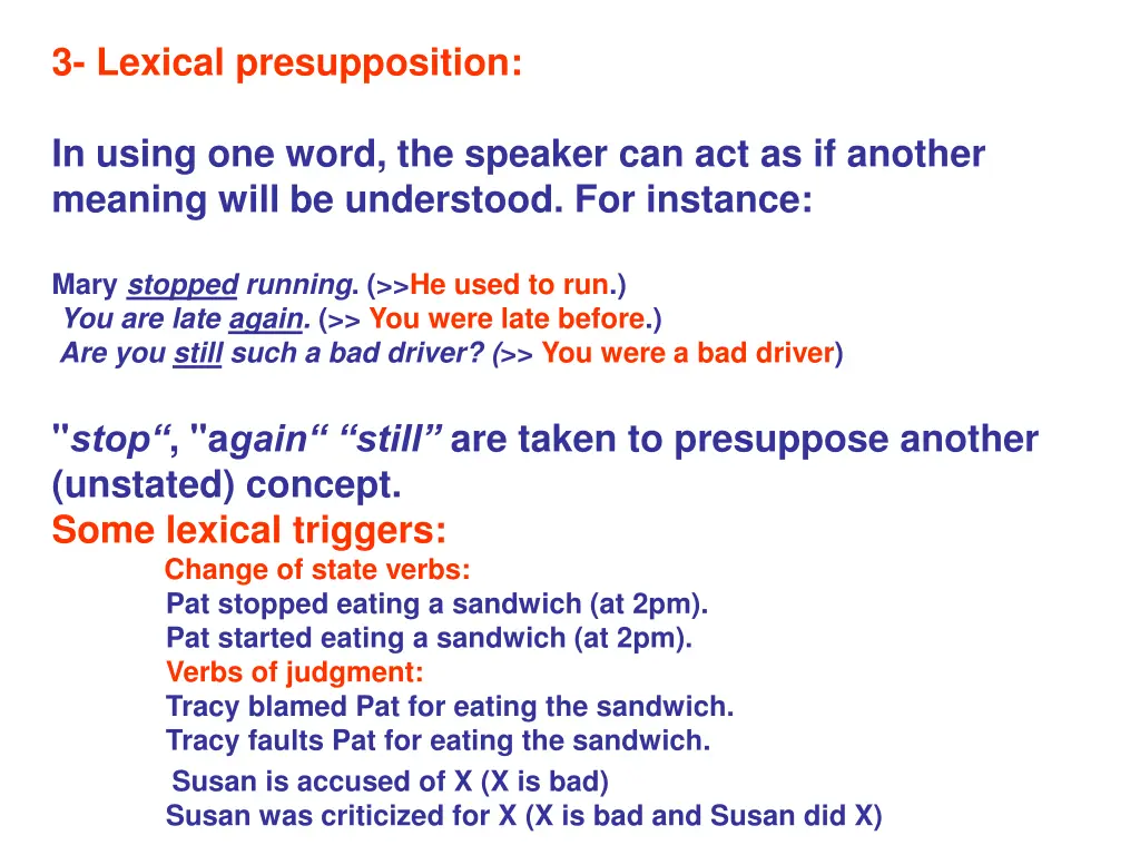 3 lexical presupposition