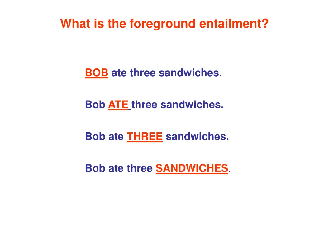 what is the foreground entailment