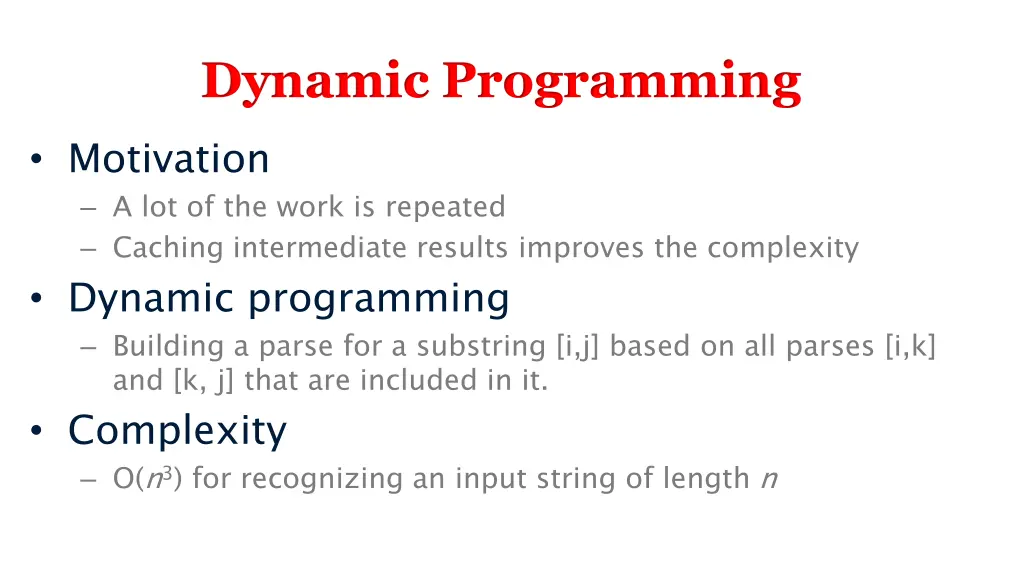 dynamic programming