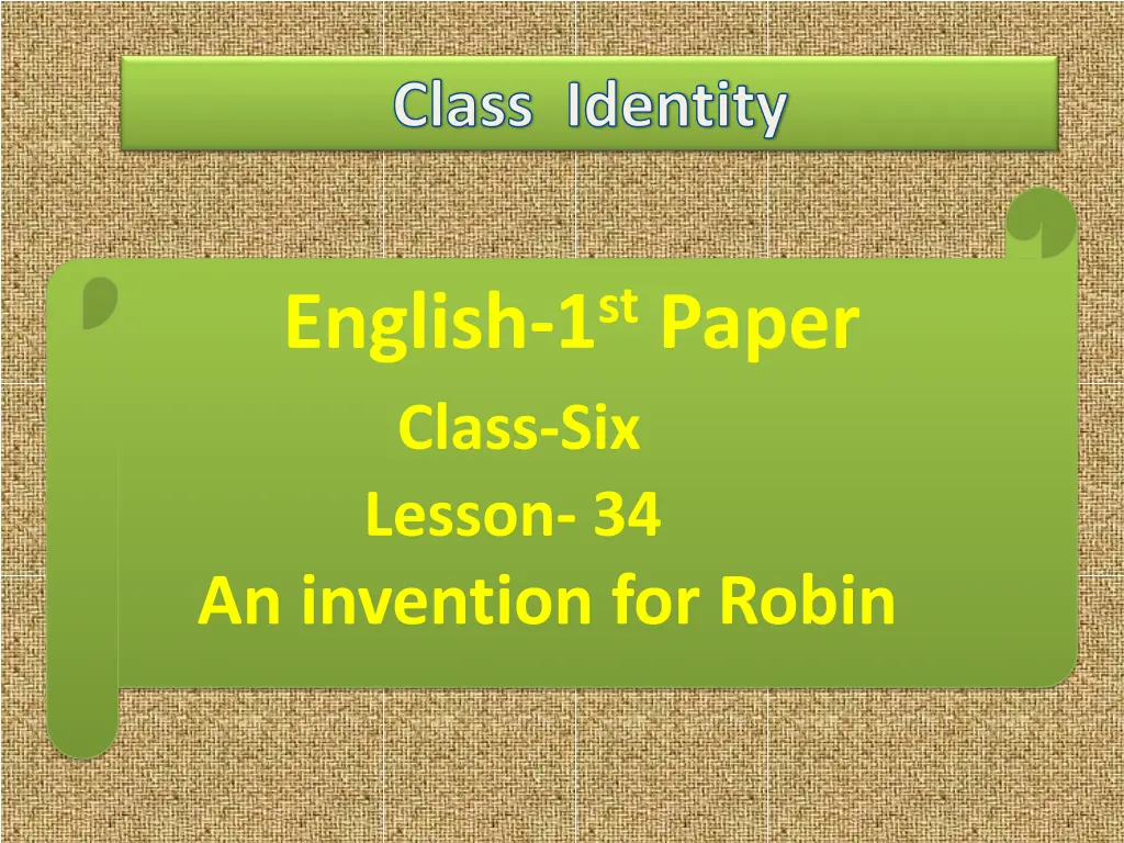 class identity