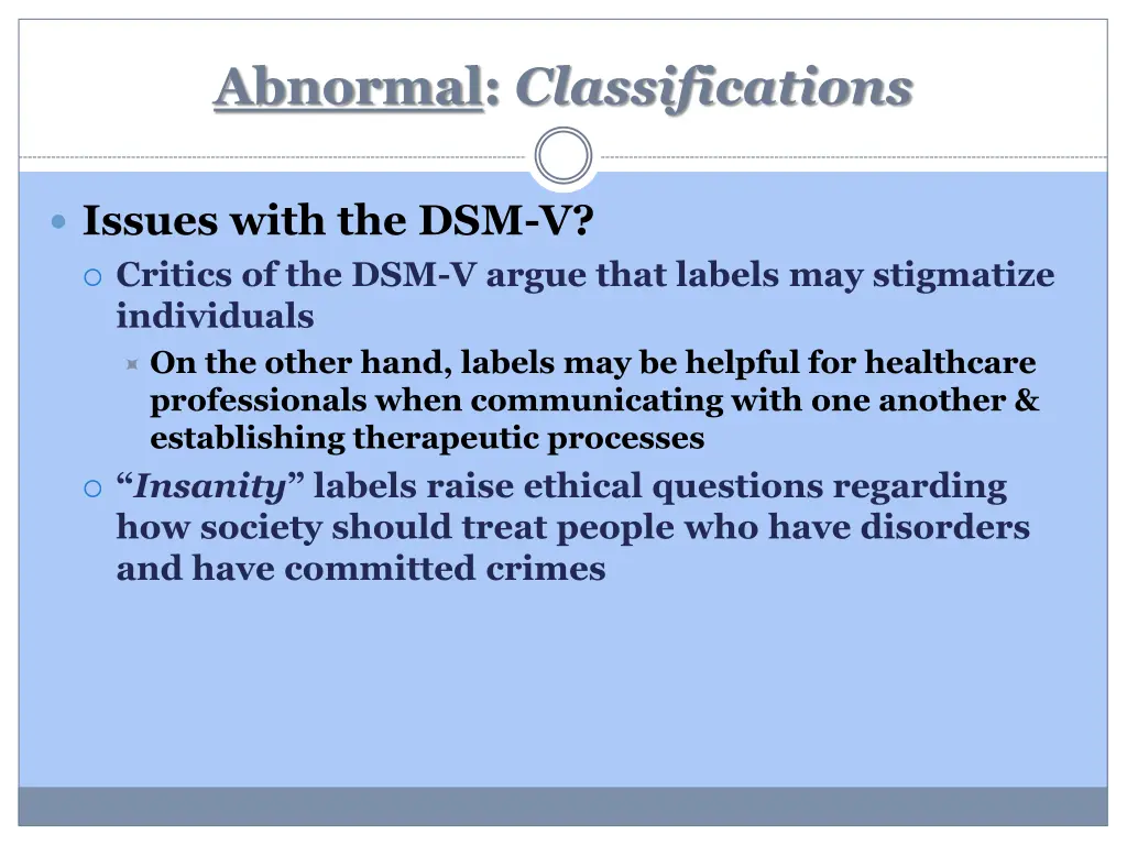 abnormal classifications 3