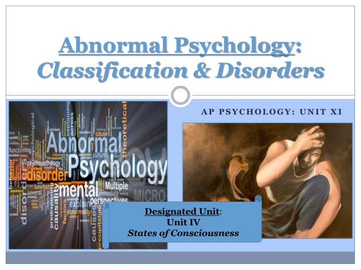 abnormal psychology classification disorders