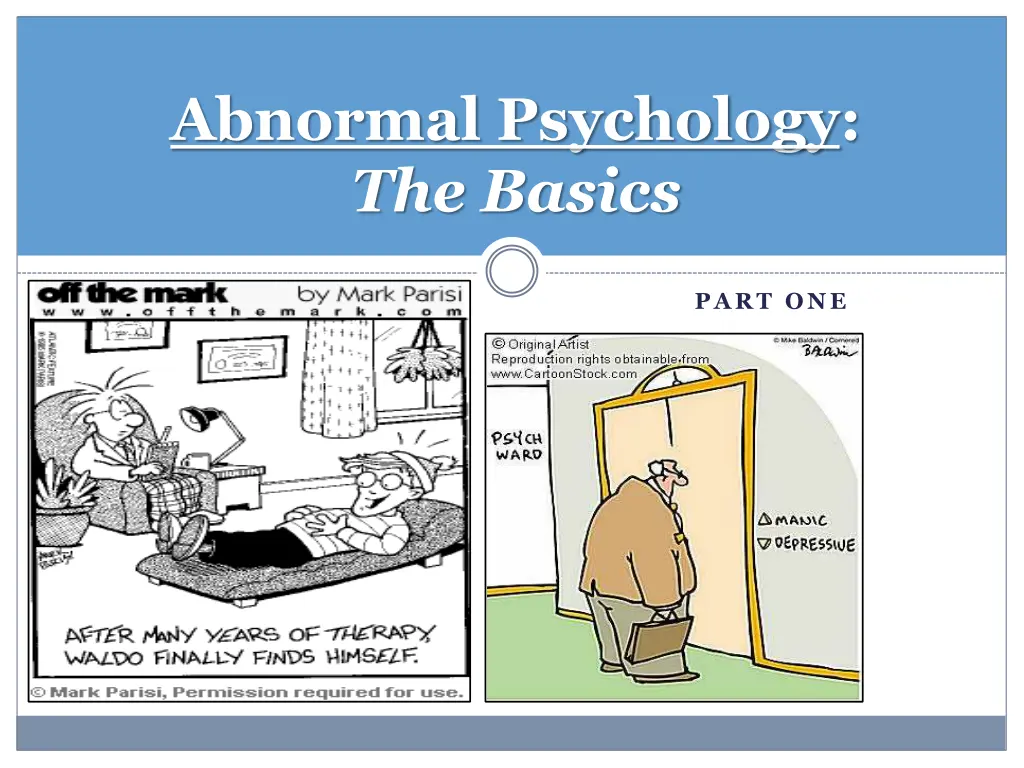 abnormal psychology the basics