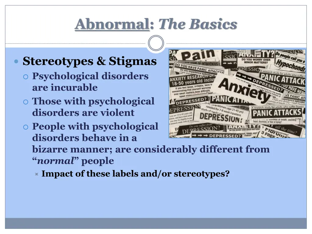 abnormal the basics