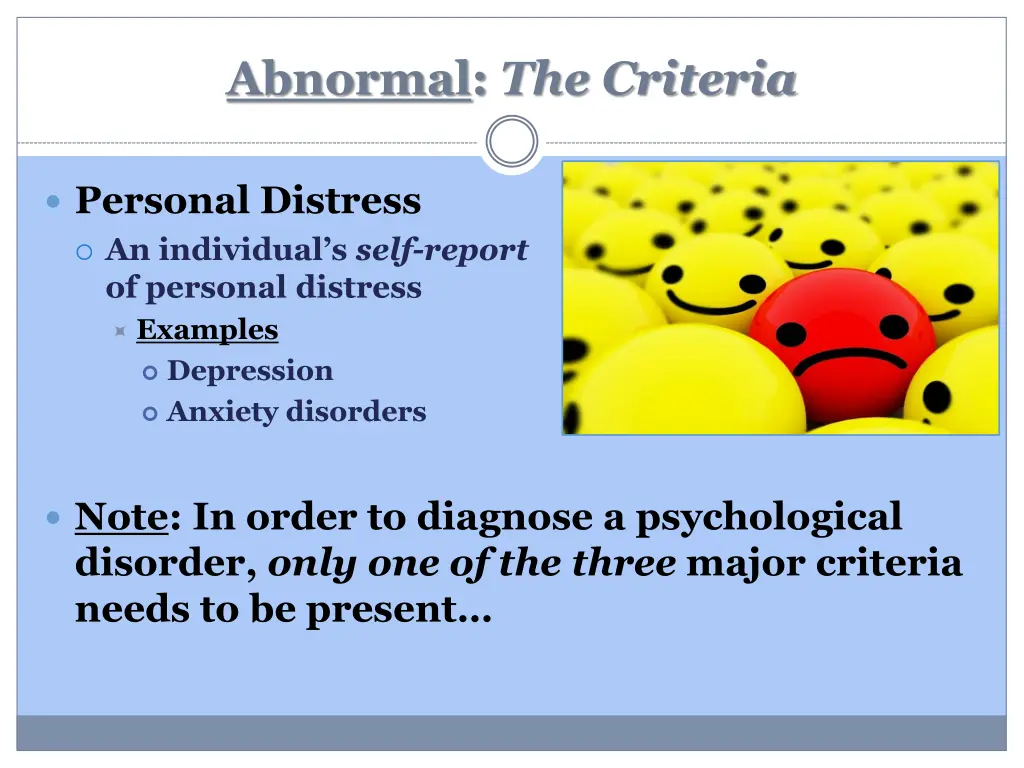 abnormal the criteria 2