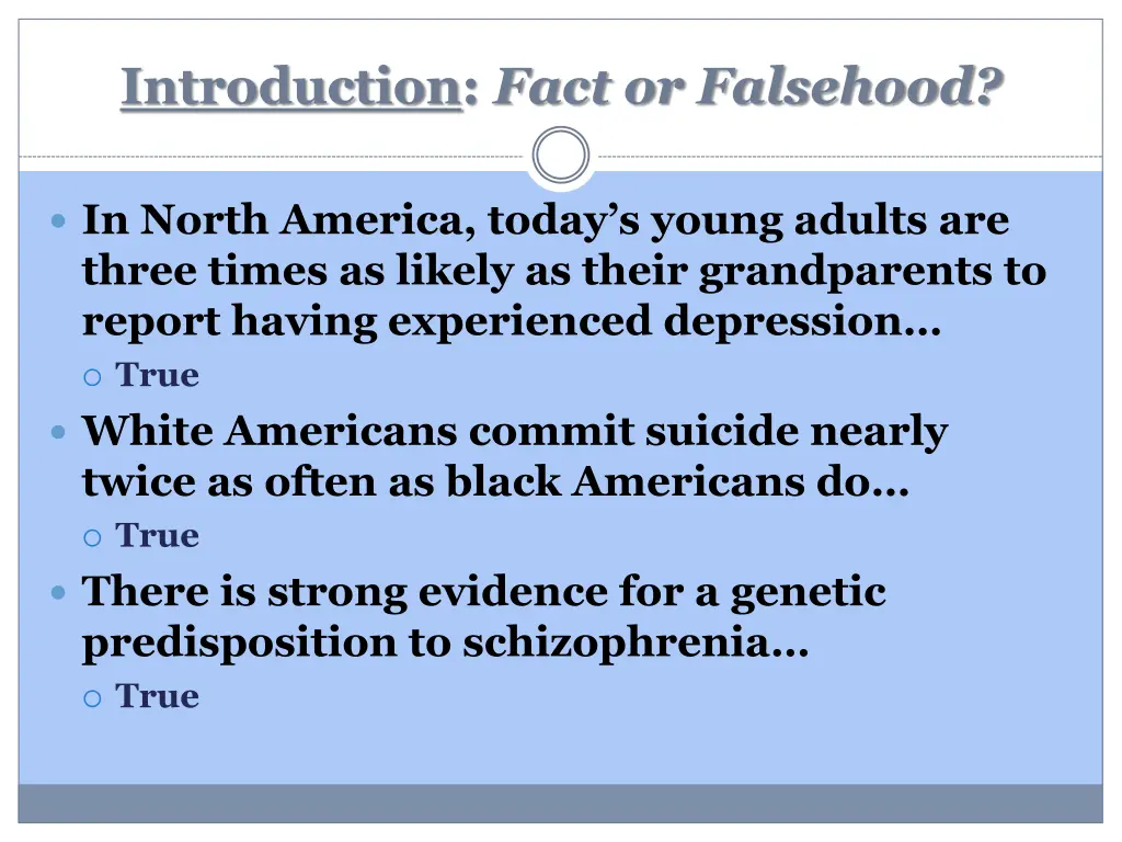 introduction fact or falsehood 2